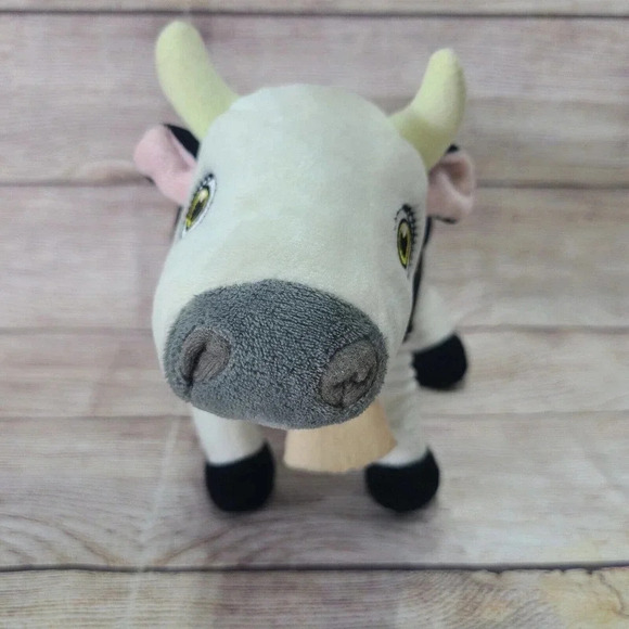 La Granja De Zenon Elreino Infantil Plush Cow Plays Music Black White 12"